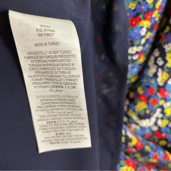 Boden Tessa Ditsy Floral Puff Sleeve Midi Dress Viscose Multi Color Sz 12L - Picture 10 of 11